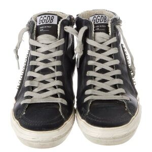 Golden Goose Black Studded Slides